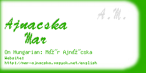 ajnacska mar business card